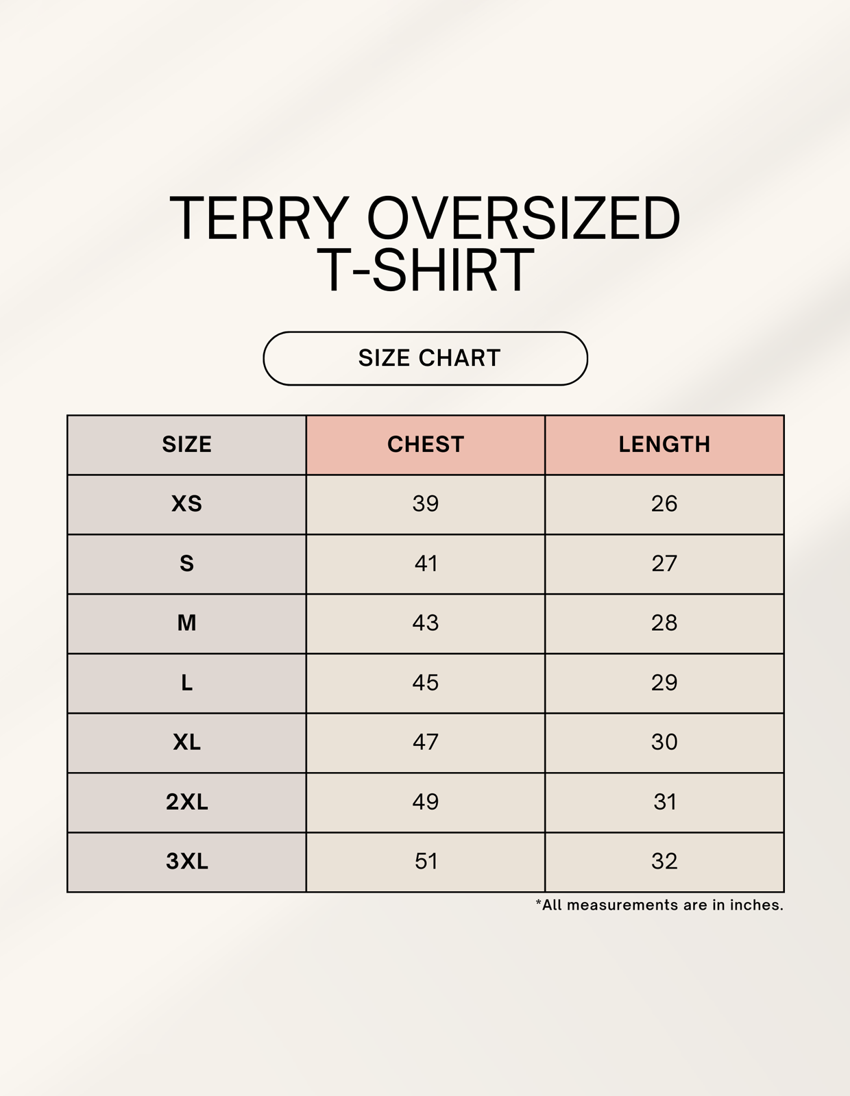 Unisex Terry Oversized Tee - UP LOOKS