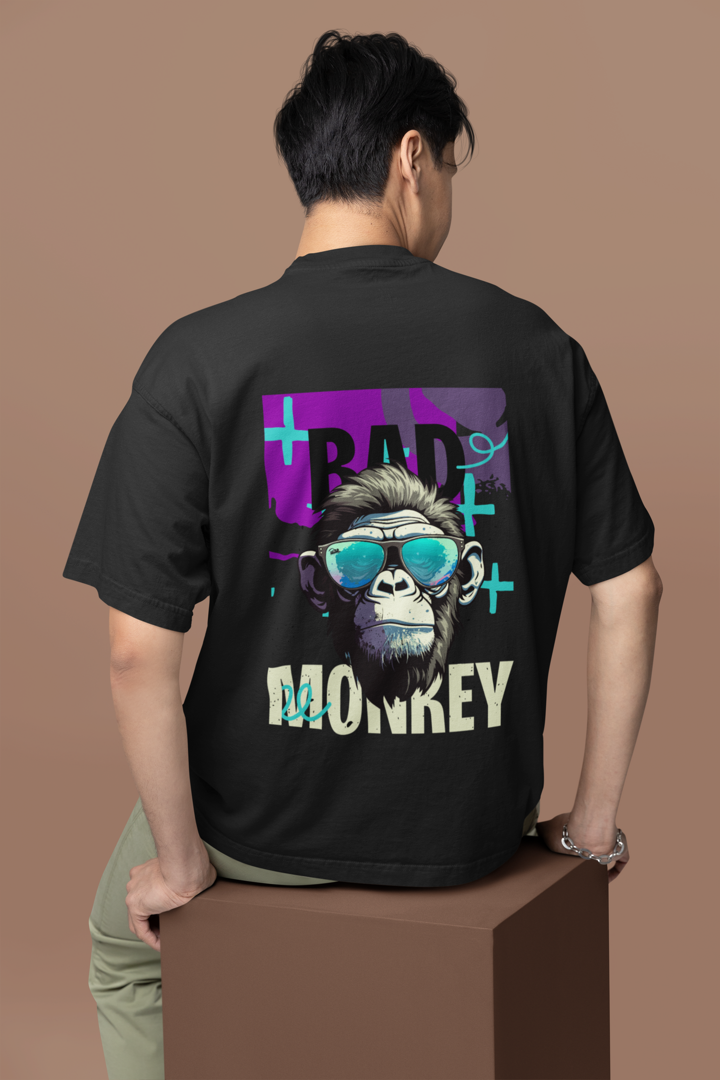 Bad Monkey Oversized Graphic T-Shirt – Streetwear with Attitude UP LOOKS