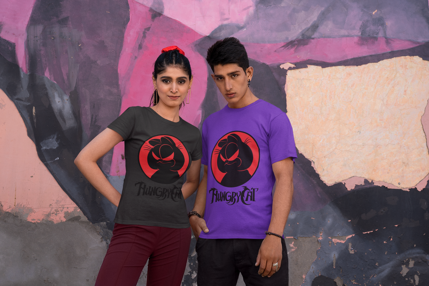 Oversized Shadow Cat T-Shirt UP LOOKS