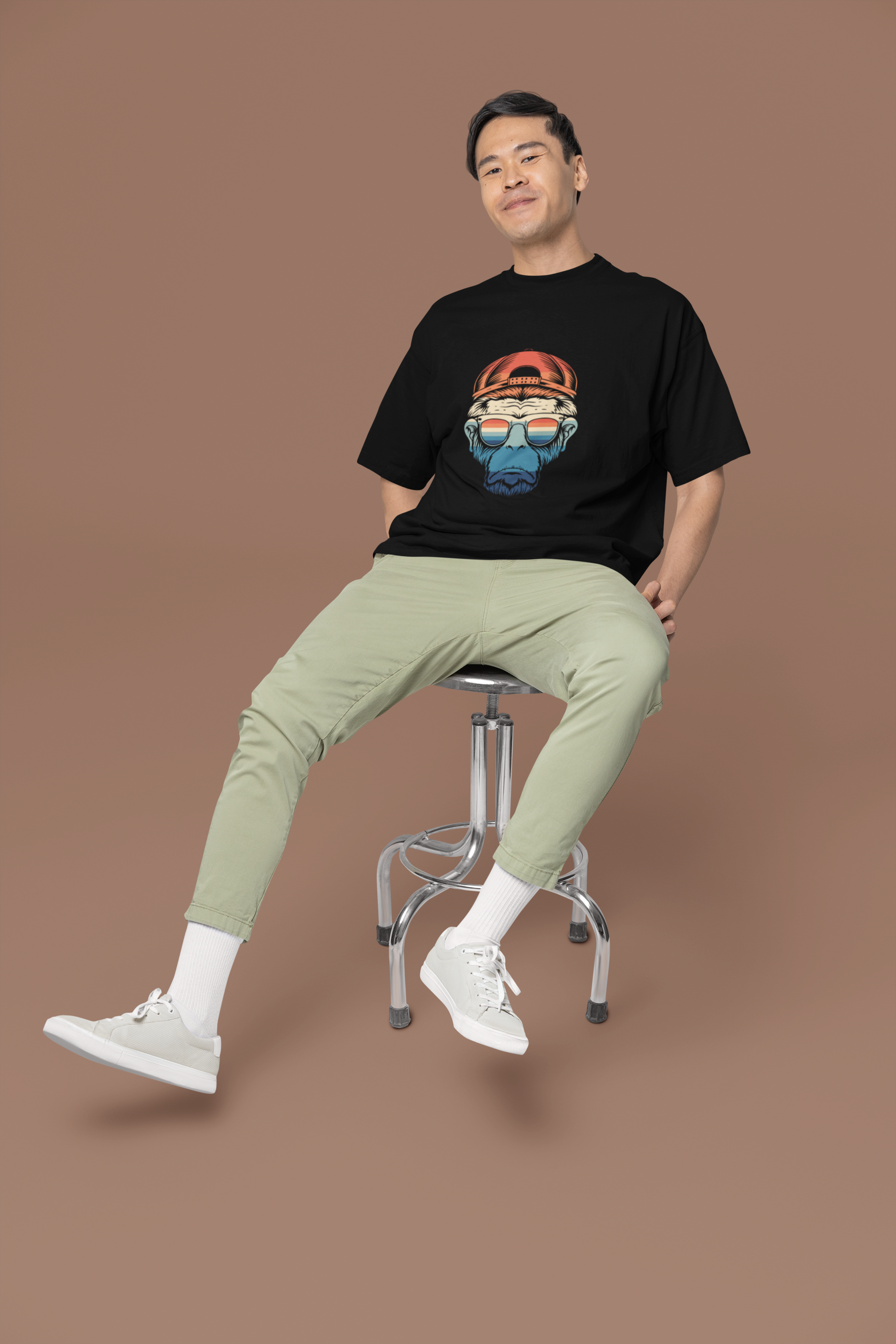Bad Monkey Oversized Graphic T-Shirt – Streetwear with Attitude UP LOOKS