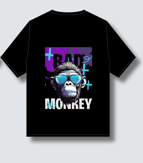 Bad Monkey Oversized Graphic T-Shirt – Streetwear with Attitude UP LOOKS