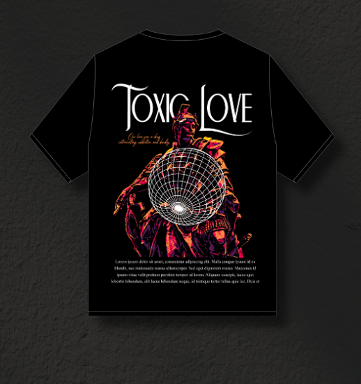 Toxic Love Graphic Oversized T-Shirt UP LOOKS